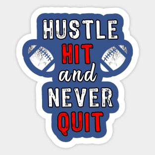 Never Quit Football Sticker